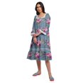 thumbnail image 4 of Moomaya Chemise de Nuit Évasée en Coton pour Femmes, 4 of 6