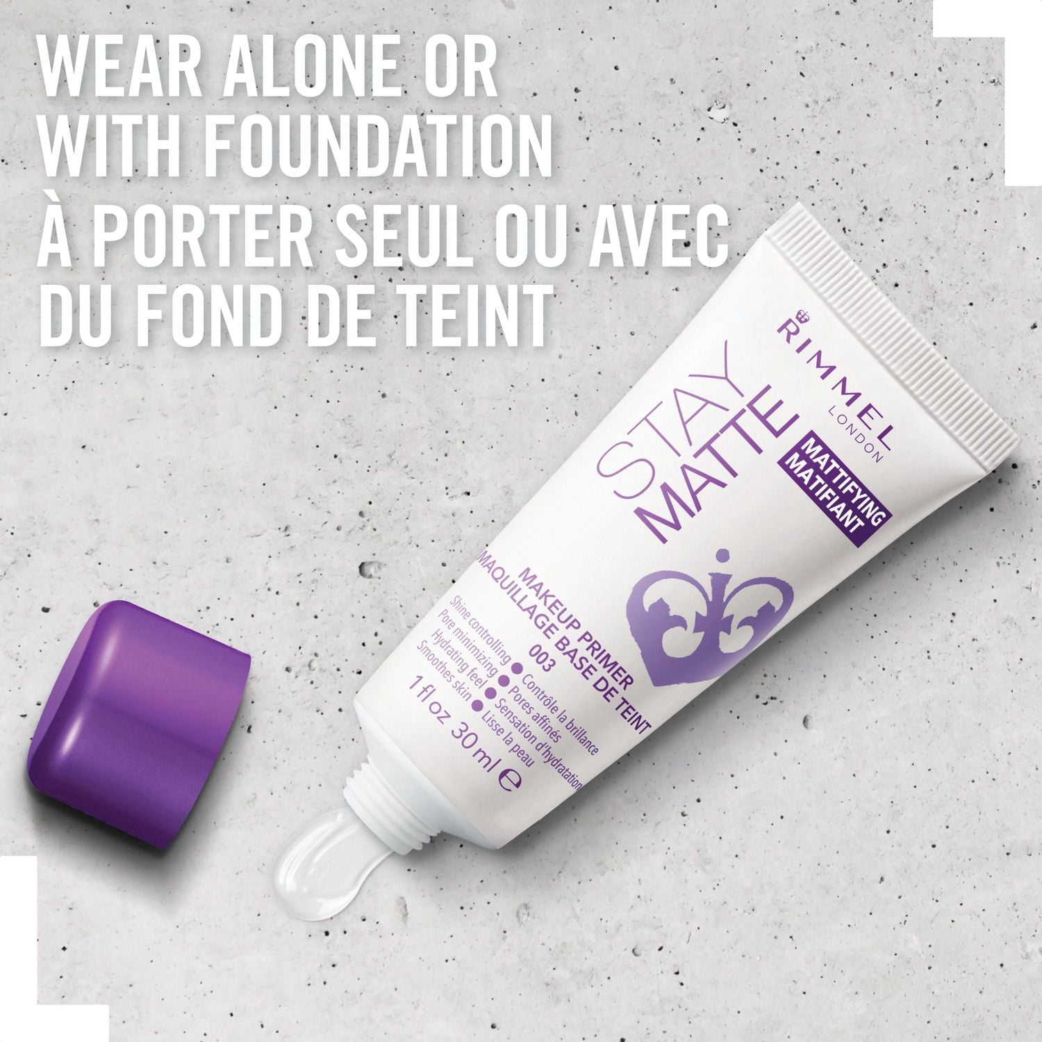 Rimmel Stay Matte Primer, Ultra lightweight formula, Controls shine for up to 8 hours, non-heavy or greasy, 100% Cruelty-Free