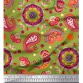 thumbnail image 1 of Soimoi Rayon Fabric Mandala & Paisley Ethnic Decor Fabric Printed Yard 56 Inch Wide, 1 of 3