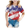 thumbnail image 1 of TZEWGL Chemise Décontractée d'Été à Manches Courtes Col Rond Imprimé Graphique Basique pour Enfant Blouse pour Nouveau-Nés Taille 12-13T, 1 of 4