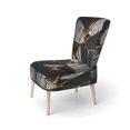 thumbnail image 3 of Designart « Ebony Geode Abstraction I » Fauteuil d'Appoint Rembourré en Marbre Noir - Fauteuil Moderne pour Salon, 3 of 7