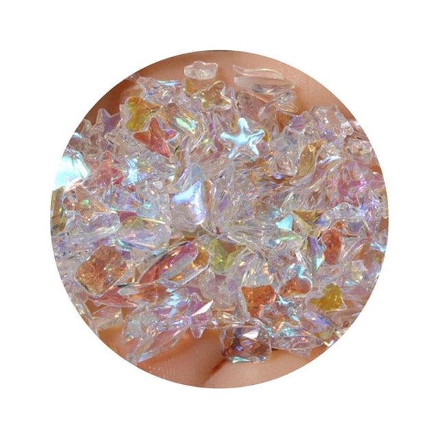 1 Box Nail Decoration Irregular Shape Shiny Visual Effect Vivid Color Sparkling Wide Application Decorative Resin Colorful DIY Nail Charms Decors Manicure Gadget Nail Supplies