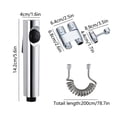 thumbnail image 3 of Toilet Spray Kit, Dual Outlet Angle Valves, Pressurized Nozzle Booster, Flusher Attachment, for Bathroom Cleaning and Car Washing, Multiple Water Jet Modes, 3 of 6