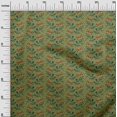 thumbnail image 2 of oneOone Polyester Lycra Fabric Leaves & Floral Block Printed Craft Fabric BTY 56 Inch Wide, 2 of 4