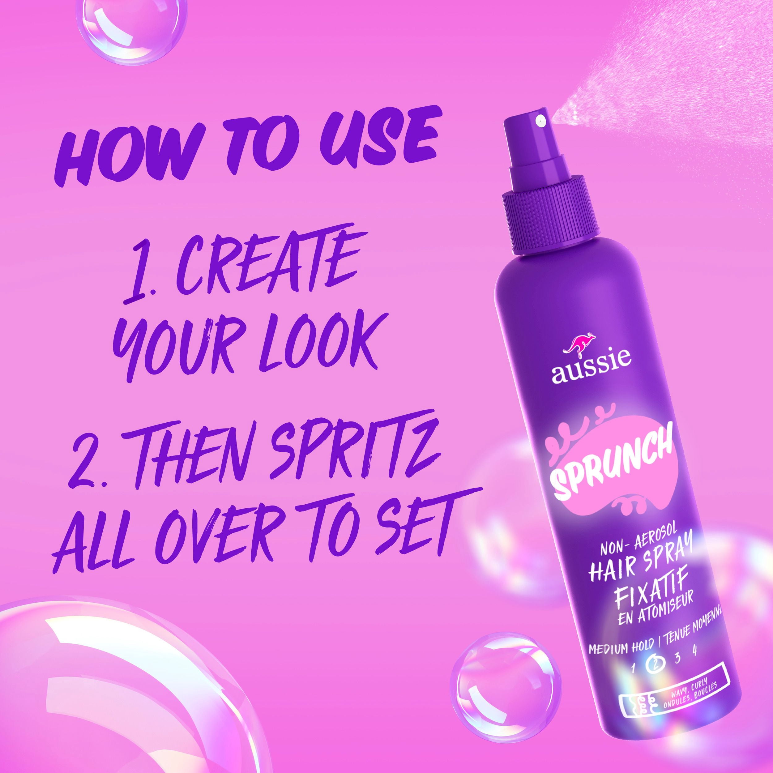 Aussie Sprunch Non-Aerosol Hair Spray for Curly Hair and Wavy Hair