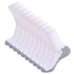 Fruit of the Loom Men's 10 Pack Everyday Work Crew Socks