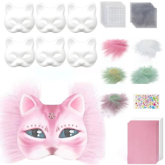 yingyy Adhesive Stickers Cat Mask For Adults And Children Suitable For Most Adults And Children. Halloween