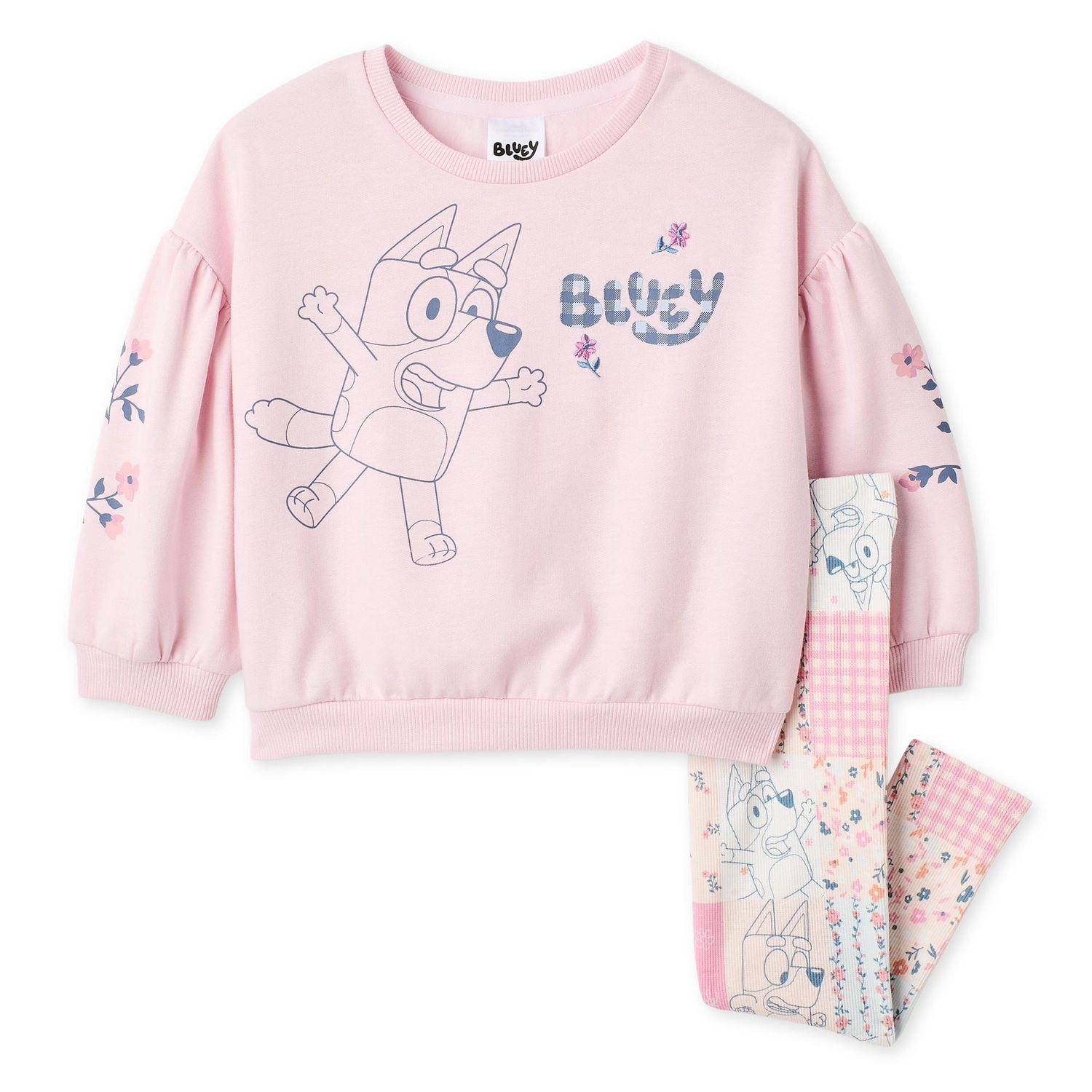 Ensemble 2 pièces avec coton ouaté Bluey pour petites filles
