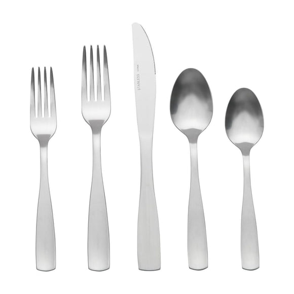 Mainstays 20 Piece Elisa Stainless Steel Flatware Set, Service for 4