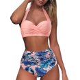 thumbnail image 1 of Aligament Swimsuit Bikini Sets For Womens High Breast Contrast Gradient Split Bikini Set One Piece, 1 of 7