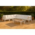 thumbnail image 2 of Meridian Furniture Nizuc Sectionnel Modulaire de Patio Extérieur Blanc, 2 of 9