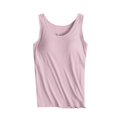 thumbnail image 1 of UPPADA Débardeurs pour Femmes en Modal Rembourré avec Soutien-Gorge Intégré, Col Rond, Camisole Sans Manches avec Soutien-Gorge Sans Armatures, Chandails Ajustés Décontractés, T-Shirt, Grande Taille, Hauts Confortables, Débardeur pour Femmes Grande Taille Rose, G, 1 of 7