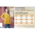 thumbnail image 4 of LARACE T-Shirts à Manches 3/4 pour Femmes Col Rond Crochet Amples Décontractés Chemises Blouses Hauts Navy12 1X, 4 of 5