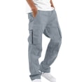 thumbnail image 1 of WRKEKC Cargo Pants for Men Pocket Patch Drawstring Multiple Pockets Straight Leg Work Pants Outdoor Fitness Pants for Active Wear, 1 of 5