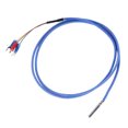 thumbnail image 1 of Temperature Sensor, Stainless Steel Waterproof PT100 Temperature Sensor Probe Silver Plated PTFE Wire 1m Cable  for Water, 1 of 8