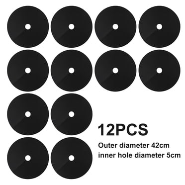 LEFU pour Lot de 12 Tapis de Paillis pour Arbre en Tissu Non Tissé Disques de Protection des Plantes Diamètre 42 cm Protège-Arbustes Barrière contre les Mauvaises Herbes Anneaux Paysagers pour Jardin Cour Extérieur