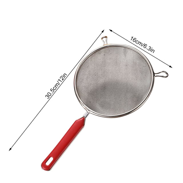 Flour for Baking,Stainless Steel Double Ear Handheld Filter Sieve Flour Sieve Baking Gadget,Stainless Steel Mesh