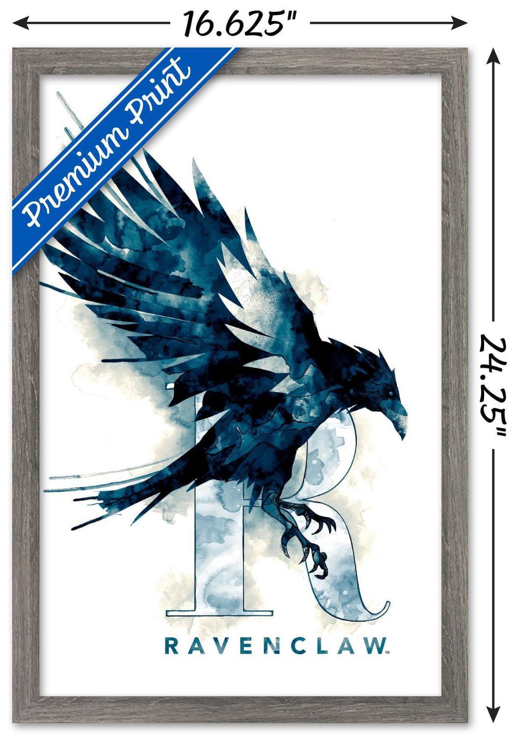 The Wizarding World: Harry Potter - Ravenclaw Illustrated House Logo Wall Poster, 14.725" x 22.375"