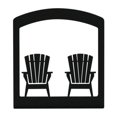 thumbnail image 1 of Village Wrought Iron NH-119 Porte-Serviettes de Chaises d'Adirondack, 1 of 4