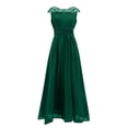 thumbnail image 4 of Bigersell Robes d'Invitée de Mariage pour Femmes Été Femme Col Rond Manches Courtes Maxi Robe de Demoiselle d'Honneur Style D-108 Robes Mignonnes Robes d'Été Régulières, Vert P, 4 of 6