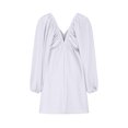 thumbnail image 3 of Robe Longueur Genou pour Femmes Col en V Longueur Genou Robe à Manches Longues Aguichant Rétro Robe Ample Aguichant Longue Robe pour Femmes Robe Ample pour Femmes Longue Robe Aguichant pour Femmes, 3 of 5
