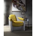 thumbnail image 4 of Furniture Brancaster Fauteuil d'Appoint, Cuir Pleine Fleur Jaune et Aluminium, 4 of 5