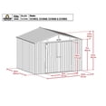 thumbnail image 3 of Arrow Elite Steel Storage Shed, 10x8, Anthracite, 3 of 8