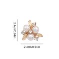 thumbnail image 1 of Ruiboury 2 Pieces Hairpin Headdress Flat Back Non-perforated Design Shiny Rhinestones Beautiful Pearl Flower Buckle for Dancing Party Type 9, 1 of 7