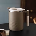 thumbnail image 4 of TIMIFIS Kitchen Appliances Coffee Mug Portable Double Layer Stainless Steel Mug with Lid and Handle Induction Heatable Insulated Coffee Mug for Travel Camping Office Storage & Organization, 4 of 7