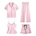 thumbnail image 1 of Ketyyh-chn99 Ensemble de Pyjama Femme Tenue d'Intérieur Ensemble Pyjamas Mode Fin Ensemble Quatre Pièces Rose,TG, 1 of 3