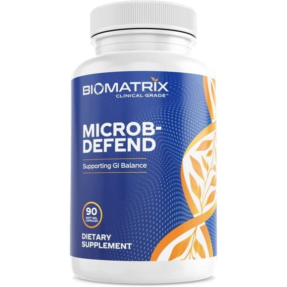 BioMatrix Oil Blend of Thyme, Oregano, Clove, Digestive Supplement for Men and Women, GI Repair Softgels | Microb-Defend (90 Capsules)
