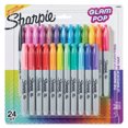 thumbnail image 1 of Marqueurs permanents Sharpie Glam Pop, pointe fine, couleurs assorties, 24 unités, 1 of 2