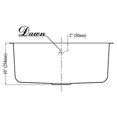 thumbnail image 3 of Dawn Cuisine et Salle de Bain ASU2316 Bol Simple Encastré de 25 Po L - Calibre 18, 3 of 5