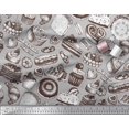 thumbnail image 3 of Soimoi Moss Georgette Fabric Cupcake,Donut & Cookies Food Print Fabric by Yard 42 Inch Wide, 3 of 3