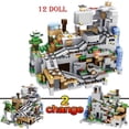 thumbnail image 4 of The Mountain Cave Elevator Village Tree House Building Block With Figures Compatible 21137 My World Bricks Set Gifts Toys G220524, 4 of 6