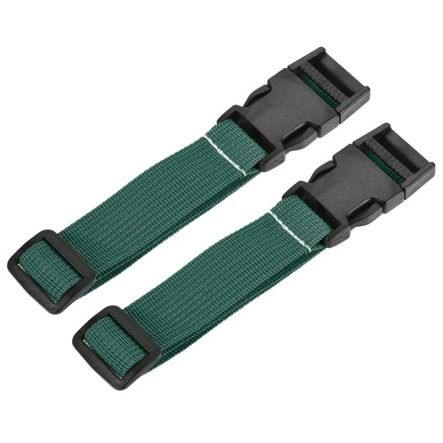 Unique Bargains Suitcase Belts with Quick Release Buckle Luggage Straps, Light Green 2 Pack