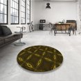thumbnail image 4 of Ahgly Company Machine Washable Indoor Round Transitional Dark Bronze Brown Area Rugs, 5' Round, 4 of 7