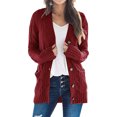 thumbnail image 1 of CPOKRTWSO Cardigan Tricoté Surdimensionné à Manches Longues Ouvert pour Femmes, 1 of 4