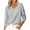 Grey, variant on HAiming Women's Long Sleeve Shirt V Neck Knit Tops Casual Soft Classic Pullover Sweater Spring Clothes Blue L