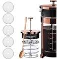 thumbnail image 3 of 5Pcs Stainless Steel Mesh Pipe Screen Filters, 80 Mesh French Press Replacement Cafetiere Filter for 350ml French Press Coffee Maker, 3 of 8