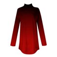 thumbnail image 4 of FAIWAD Women's Turtleneck Long Sleeve Tops Basic Layering Irregular U Hem Soft Underwear Tunic Tops, 4 of 4