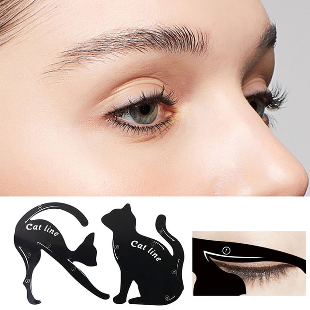 Aursykel Multi Function Eye Makeup Template Set for Easy Eye Shadow and Eyeliner Application Includes 2 Eyeliner Assistants Portable and Long Lasting Tool for Beginners and Experienced Users