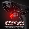 thumbnail image 3 of WEST BIKING Intelligent Bike Taillight Rechargeable Bicycle Rear Light High-Bright Cycling Warning Lamp Waterproof with 6 Light Modes Brake & Light Sensing for MTB Mountain Bike Road Bike, 3 of 8