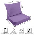 thumbnail image 2 of Vargottam Outdoor Deep Seat Patio Cushions Set 2pcs Seat Set All Weather Replacement Cushion Patio Seat And Back Cushion Set 25"x25"x5" Inches-Lavender, 2 of 9