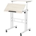 thumbnail image 1 of Chariot de Bureau Assis-Debout Mobile Rehausseur Table Debout Poste de Travail Bureau Mobile Hauteur Réglable Assis-Debout Bureau de Bureau, 1 of 4