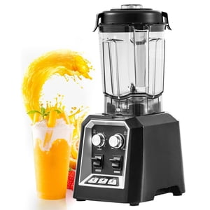 KFFKFF Expert Mélangeur, comptoirs d'affaires Mélangeurs, 68 oz Ensemble de mélangeur en plastique, inoxydable 3 Mélangeur de mode pour boissons glacées, milkshakes, création de smoothie, purée et broyage de glace, noir