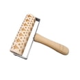 thumbnail image 1 of Feltree Wooden Christmas Embossed Pattern Rolling Pin Engraved Pizza Baking Rolling Pin Christmas Baking Non-stick Christmas Pattern, 1 of 7