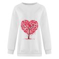 thumbnail image 5 of Qertyioot T-Shirt Graphique pour Femmes de la Saint-Valentin à Manches Longues, Haut à Col Rond Imprimé, Chandail Décontracté, 5 of 5