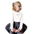 thumbnail image 1 of MIASHUI Hauts pour Enfants Filles Manches Longues T-Shirts à Volants Imprimé Blouse Décontractée, Blanc, 3-4 Ans, 1 of 4