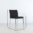 thumbnail image 2 of Kahlo Modern Leatherette & Stainless Steel Side Chair - Contract Grade, 2 of 5